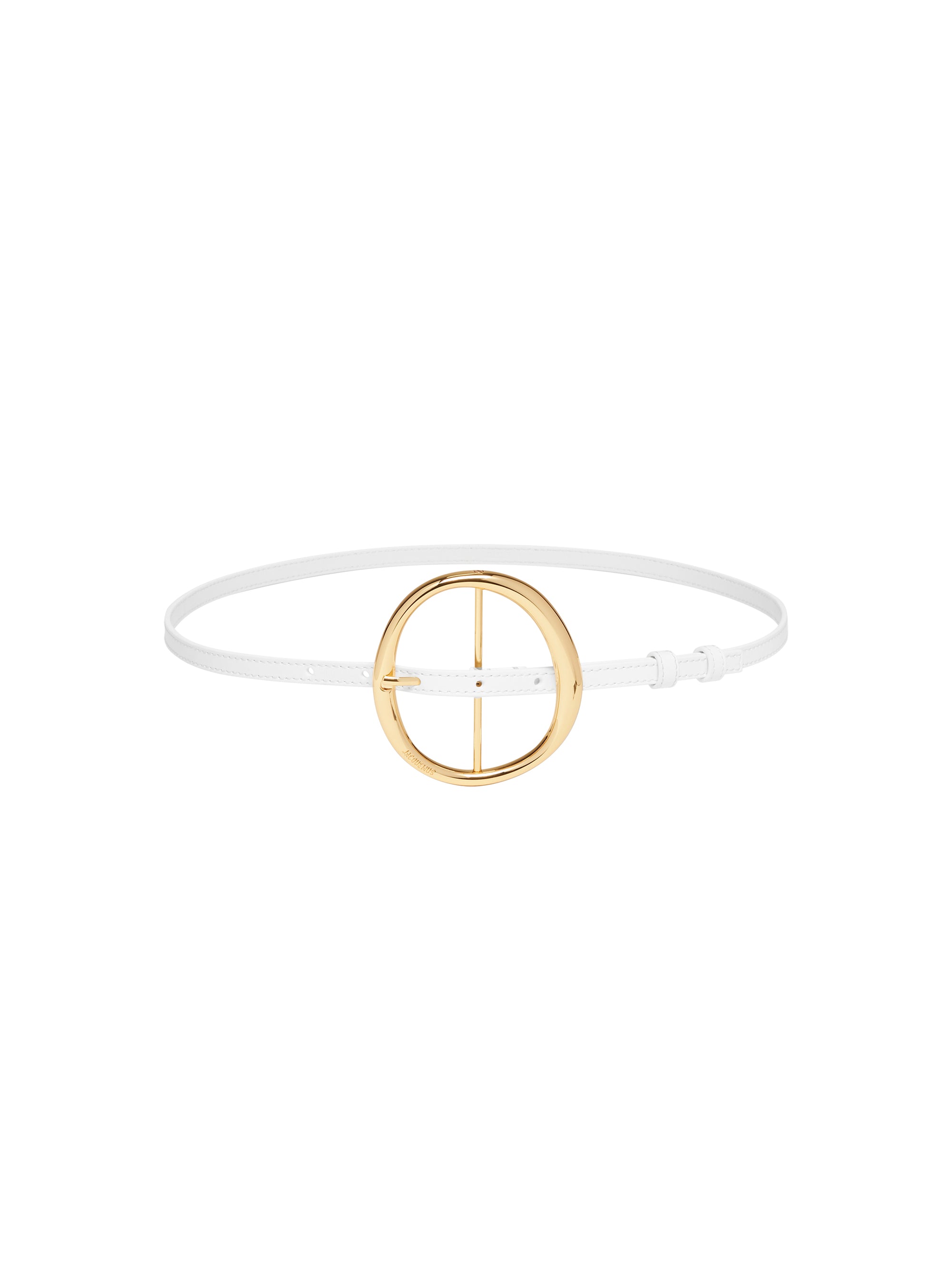 Ceinture Ronde en cuir - White