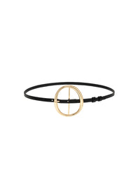 Ceinture Ronde en cuir - Black