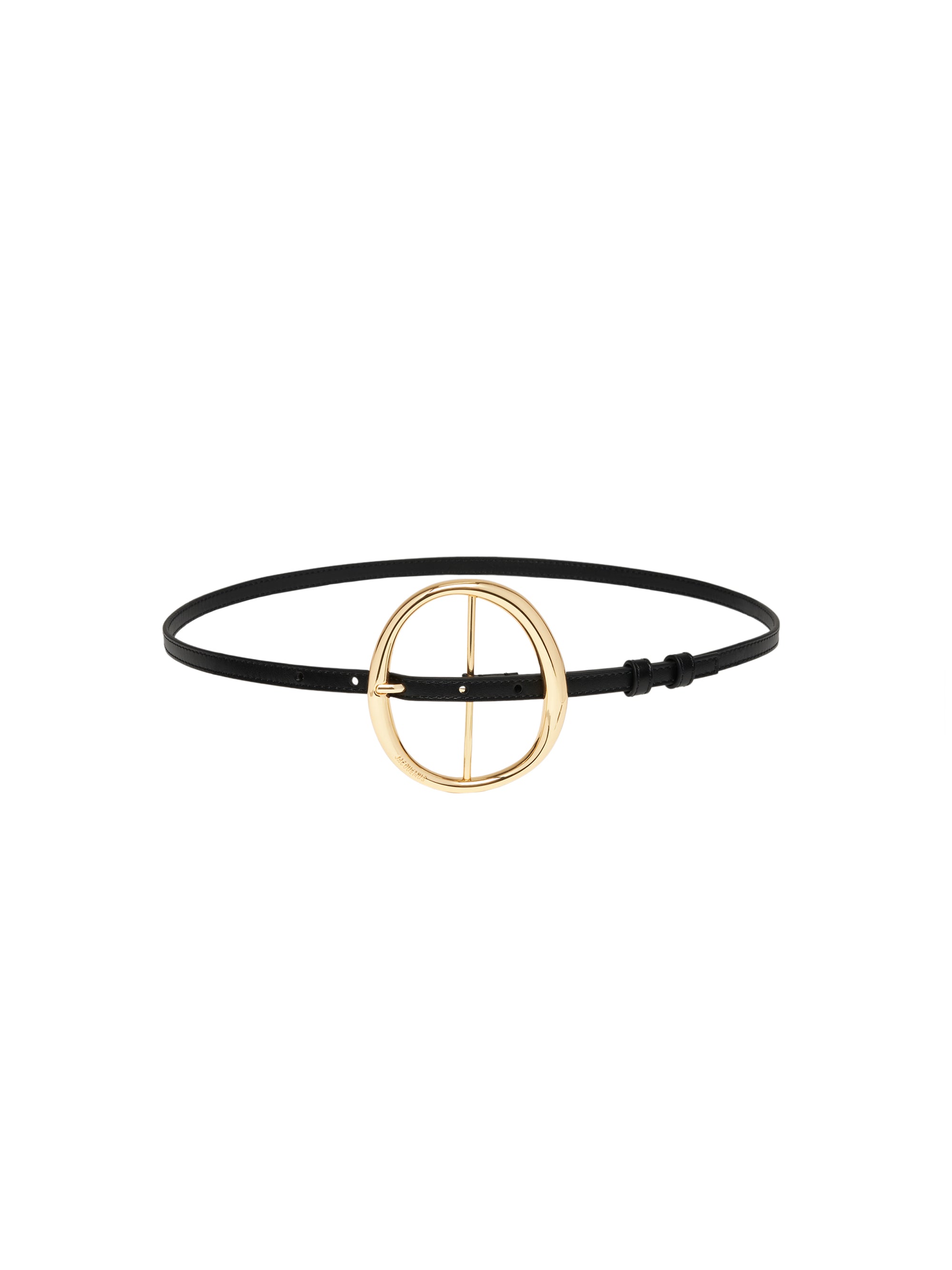 Ceinture Ronde en cuir - Black