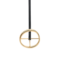 Ceinture Ronde en cuir - Black