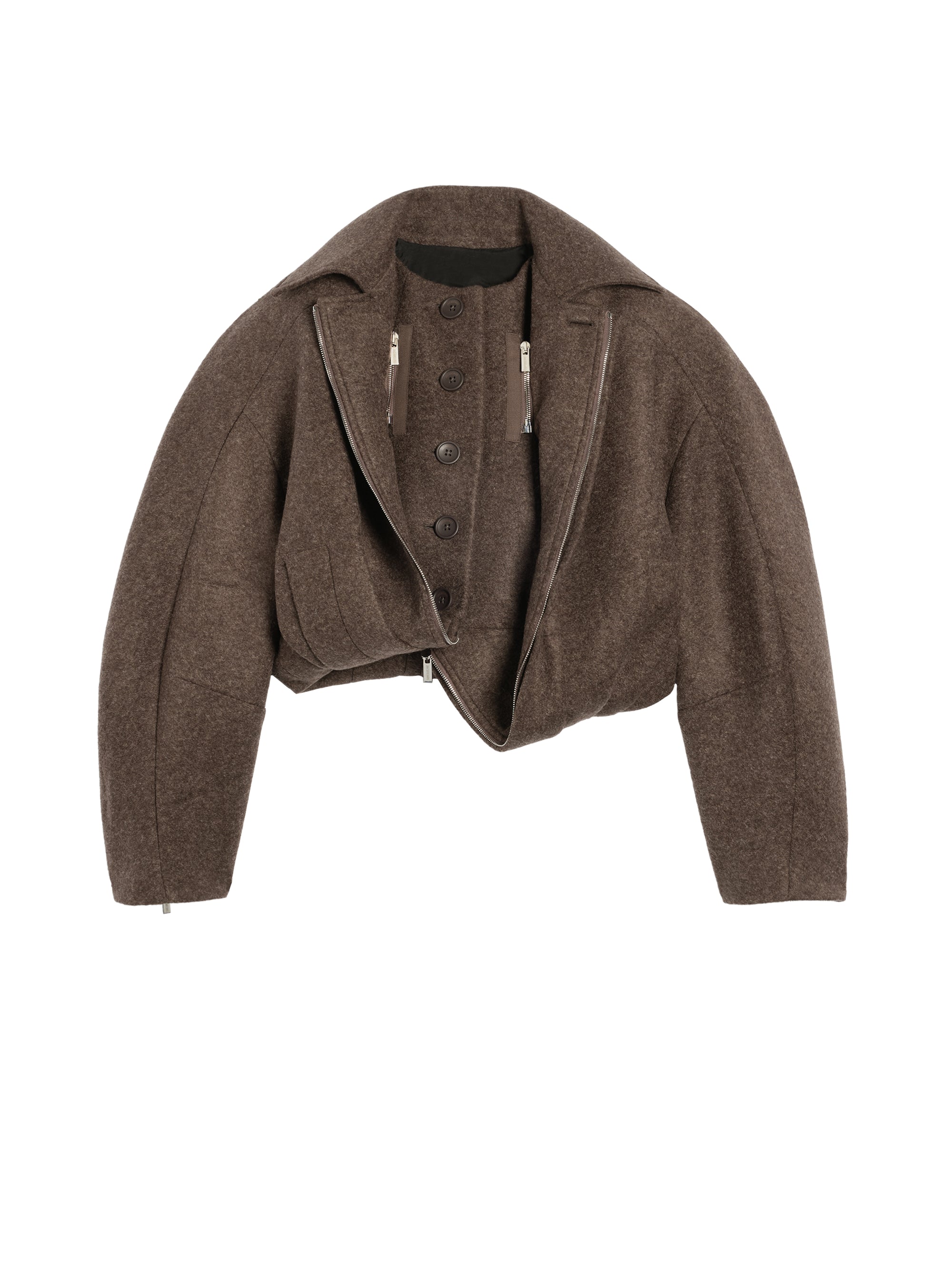 Manteau Feltro boule dédoublée - Dark Brown