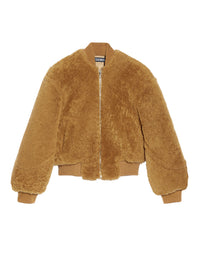 Blouson Pilou en cuir - Camel
