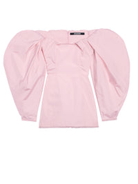 Robe courte Taffetas drapée - Light Pink