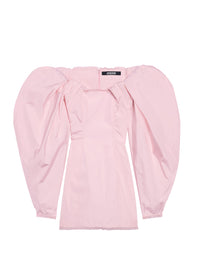 Robe courte Taffetas drapée - Light Pink