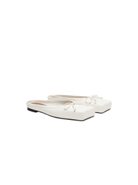 Mules Plates Ballet en cuir - Off-White