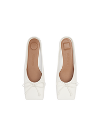 Mules Plates Ballet en cuir - Off-White