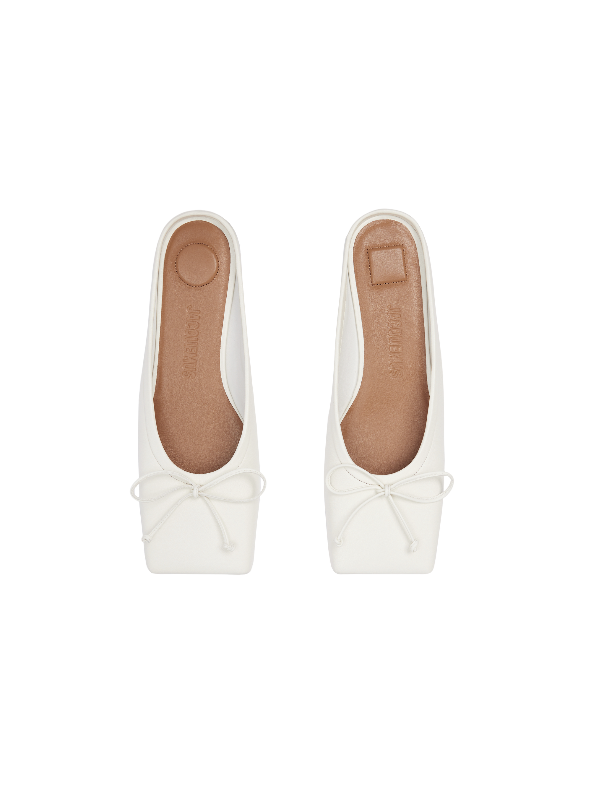 Mules Plates Ballet en cuir - Off-White