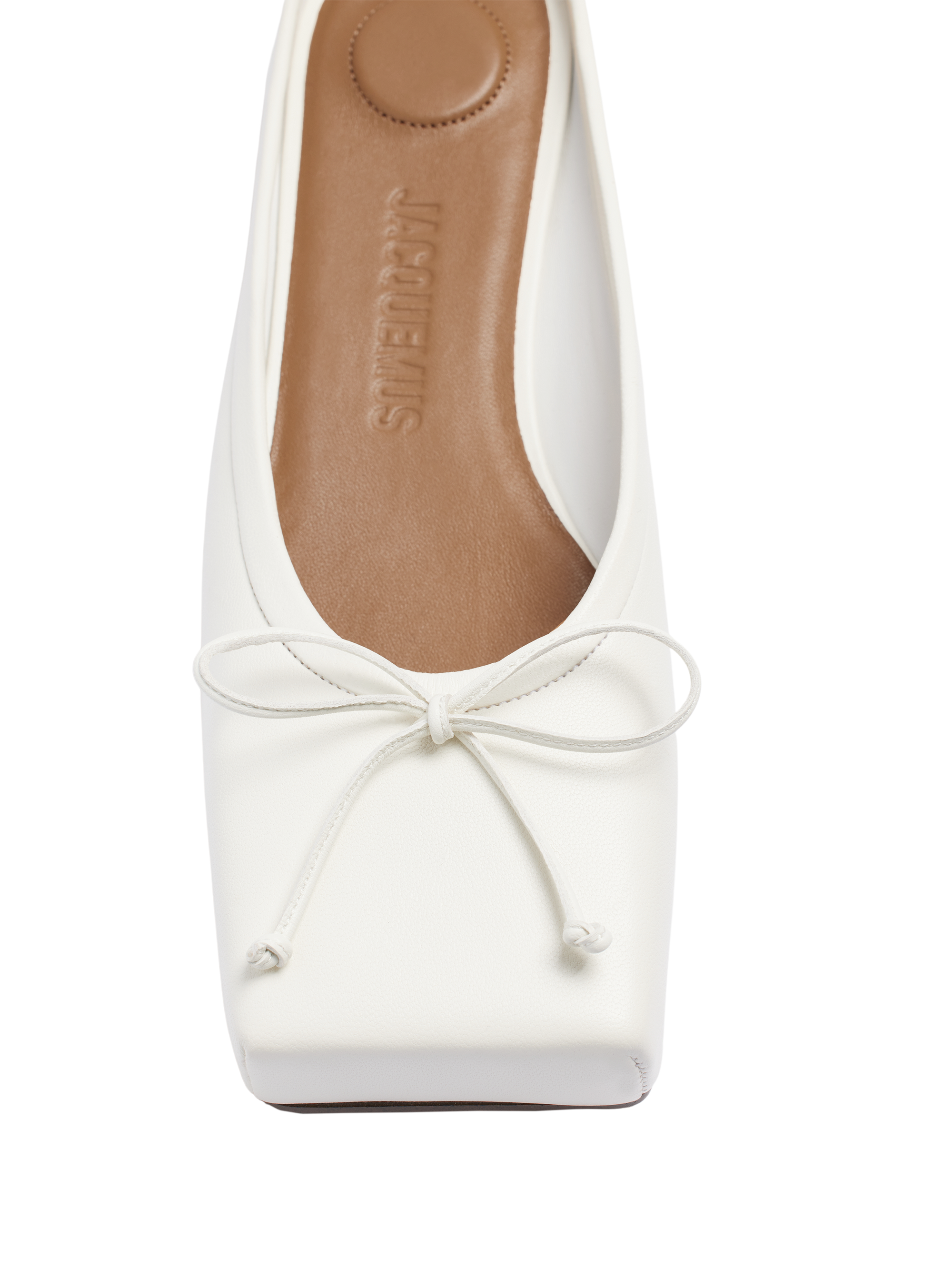 Mules Plates Ballet en cuir - Off-White