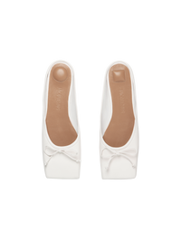 Mules Plates Ballet en cuir - Off-White