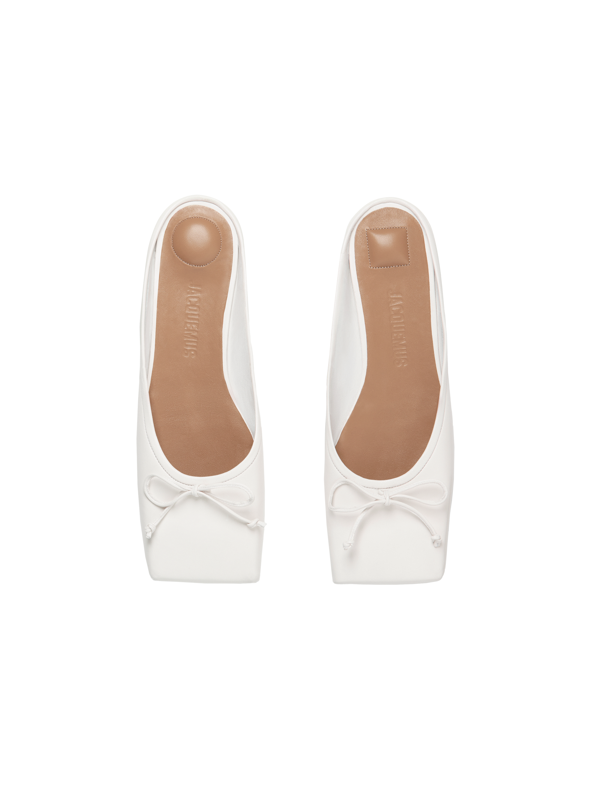 Mules Plates Ballet en cuir - Off-White