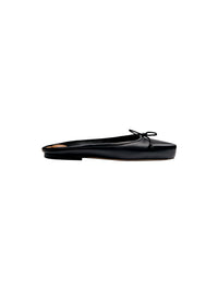Mules Plates Ballet en cuir - Black