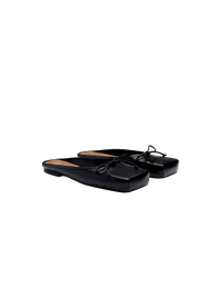 Mules Plates Ballet en cuir - Black