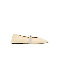 Ballerines Rondes en cuir - Ivory