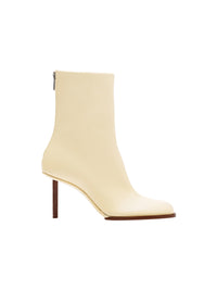 Bottines Rond Carré en cuir - Ivory
