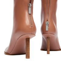 LIGHT BROWN LES BOTTINES ROND CARRE