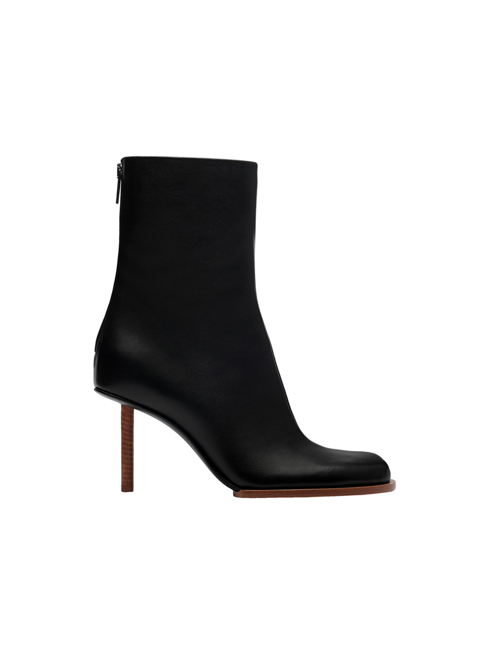Bottines Rond Carré en cuir - Black