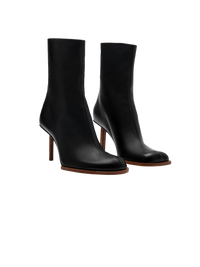 Bottines Rond Carré en cuir - Black