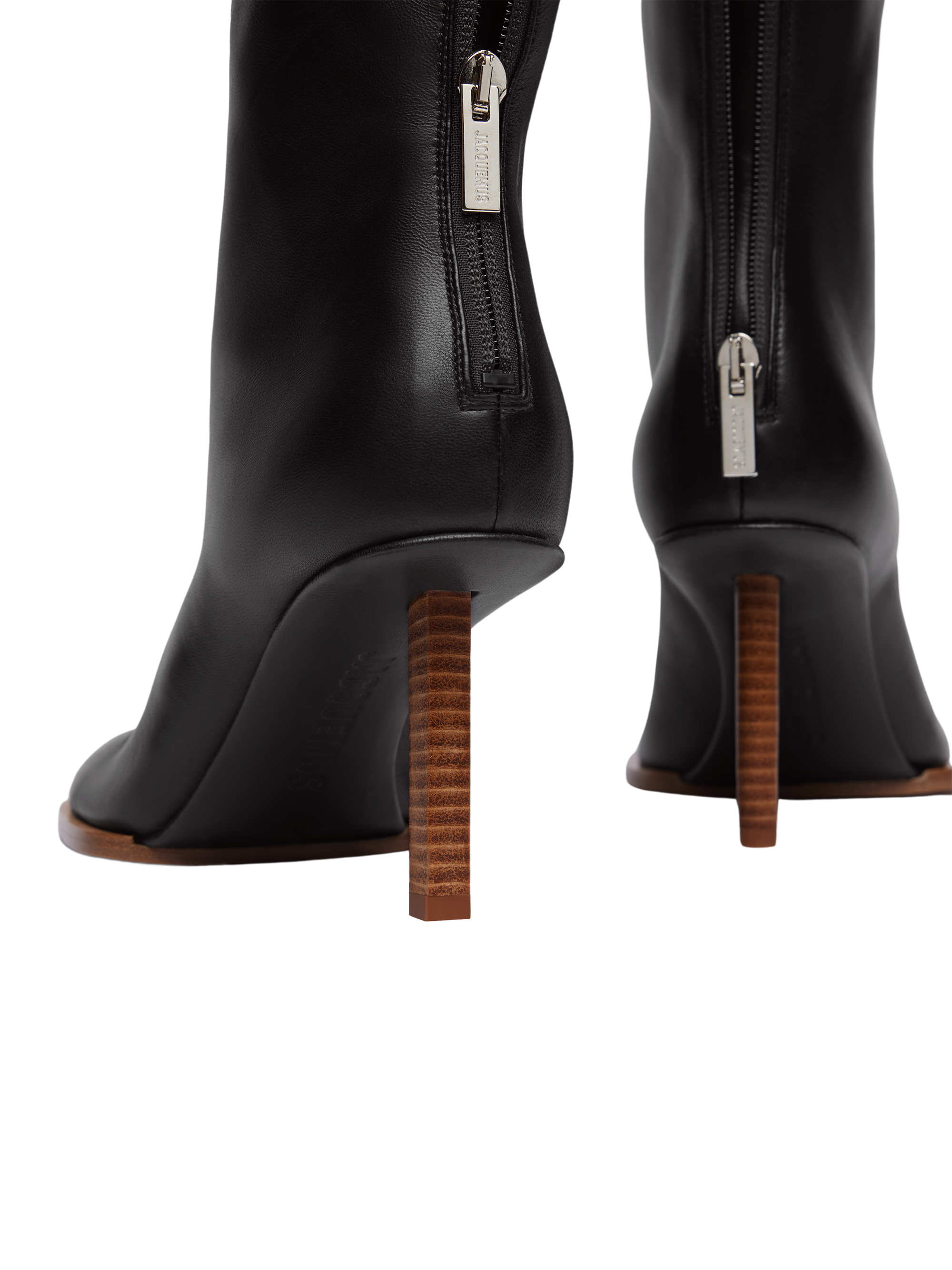 Bottines Rond Carré en cuir - Black