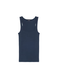 Débardeur côtelé à encolure dégagée - Dark Navy
