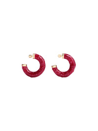 Boucles d'oreilles créoles Confiture - Red