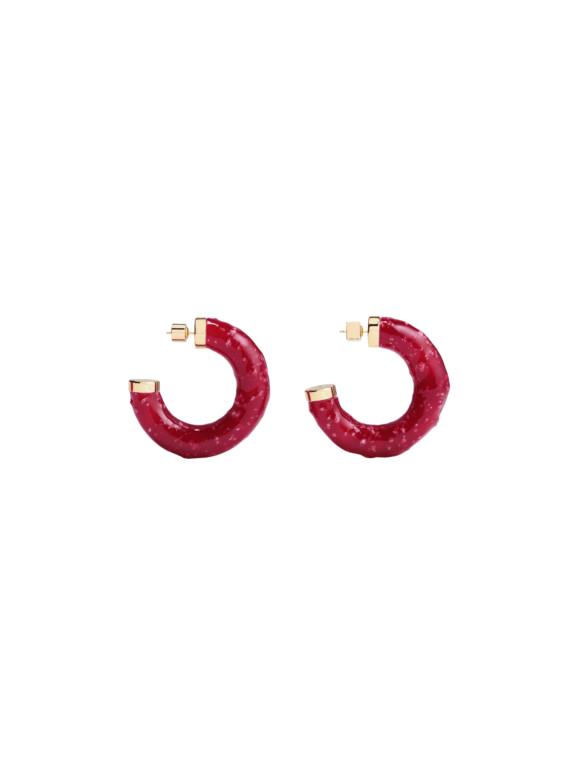 Boucles d'oreilles créoles Confiture - Red