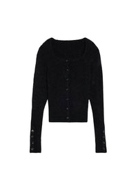 Cardigan en maille Piccinni en laine mélangée - Black