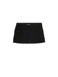 Jupe courte Caraco en laine - Black