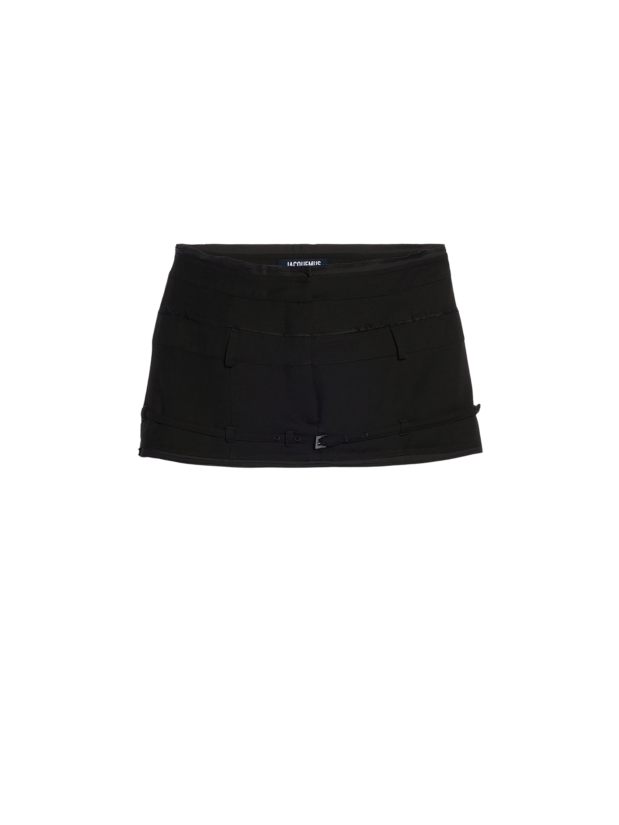 Jupe courte Caraco en laine - Black