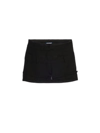 Jupe courte Caraco en laine - Black
