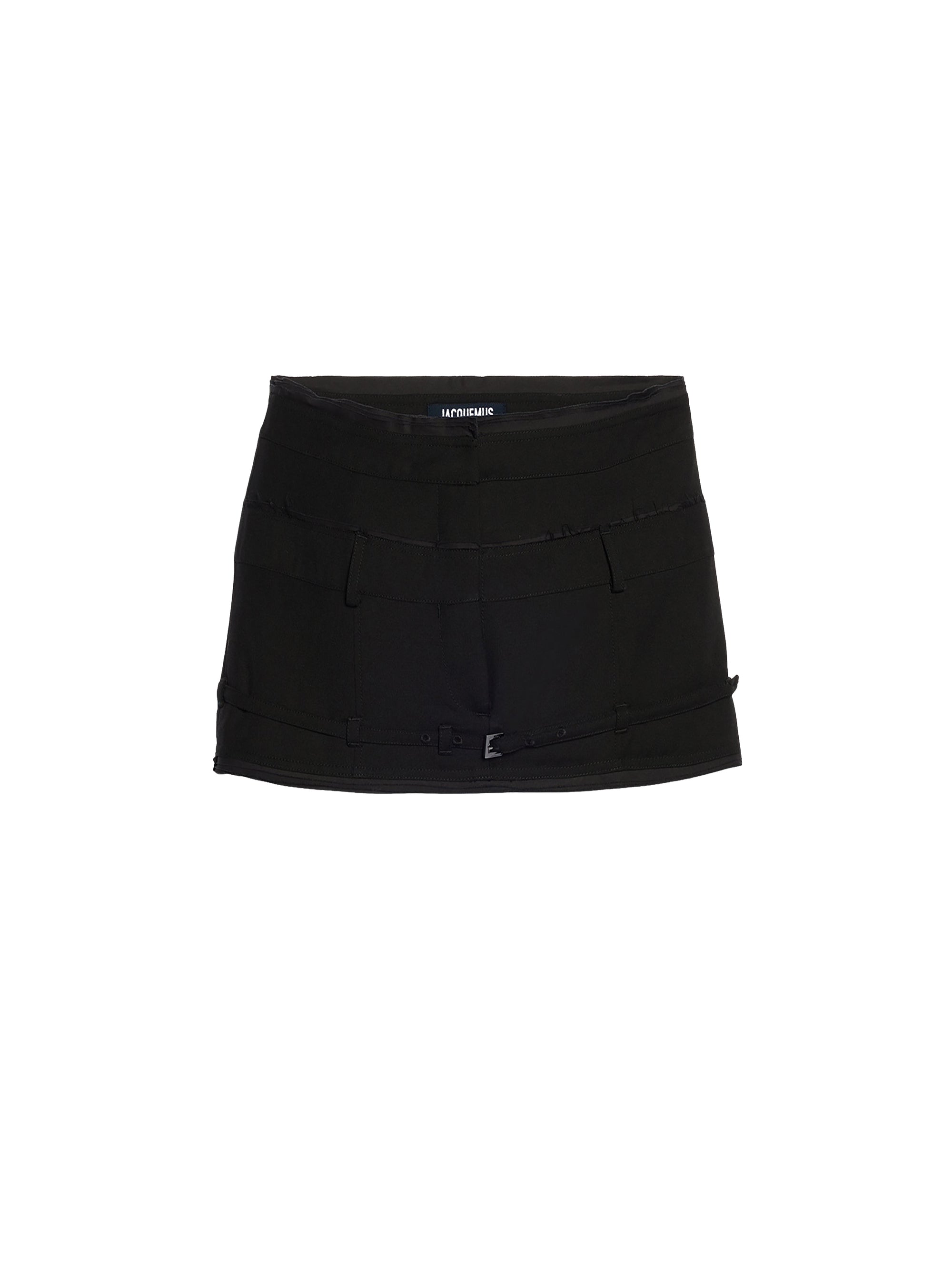 Jupe courte Caraco en laine - Black