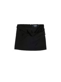 Jupe courte Bahia en laine - Black