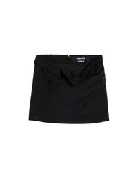 Jupe courte Bahia en laine - Black