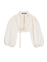 Chemise Bahia à manches bouffantes - White