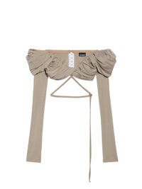 Haut Spalla bustier drapé - Light Khaki