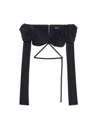 55€ / 1 sold //5 QTY / ST20%   Blouse Spalla drapé - Black