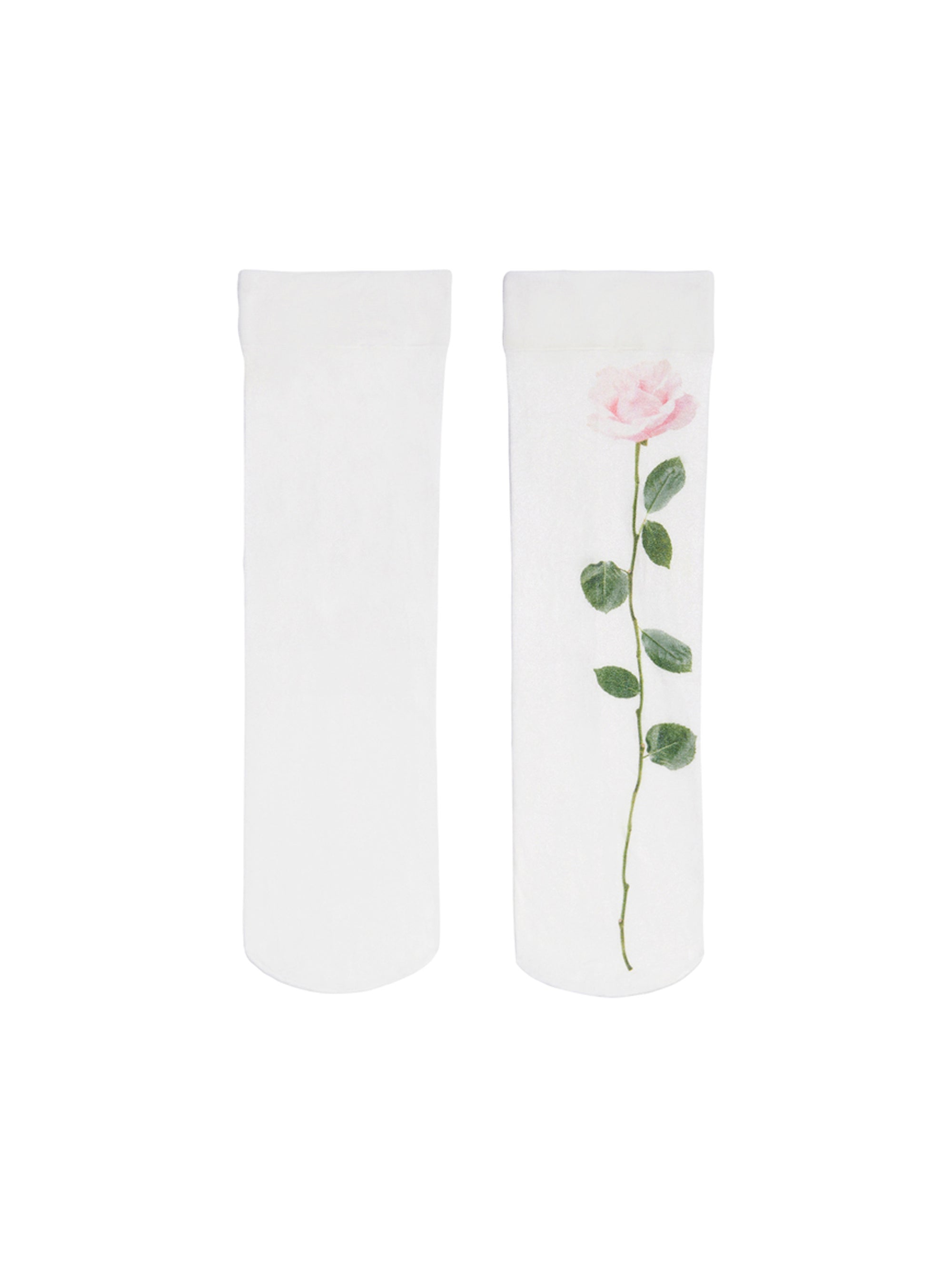 Chaussettes Rosa à fleurs - Rose White