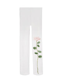 Collants Rosa à fleurs - Rose White