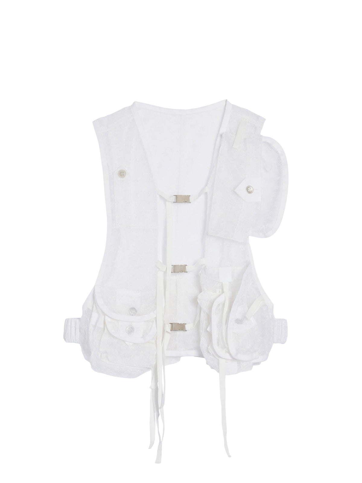 190€ / 1 sold //3 QTY / ST33%   Gilet cargo en dentelle - Off White