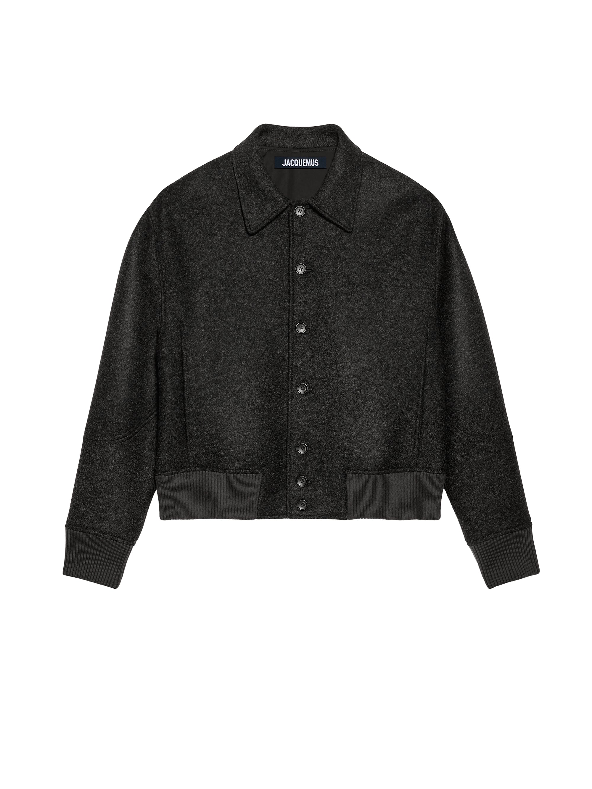Bomber Feltro feutré à bords côte - Dark Grey