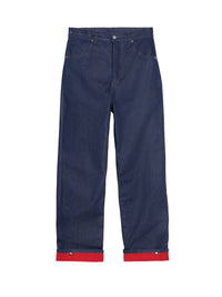 Pantalon De-Nimes Reverso en denim - Navy & Brown