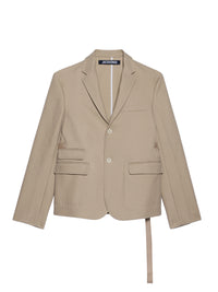 Veste Piccinni droite à quatre poches - Beige