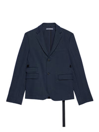 Veste Piccinni droite à quatre poches - Dark Navy