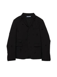 Veste Piccinni Brodee en laine - Black & Black Dots