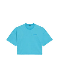 T-shirt Corto boxy à logo - Blue