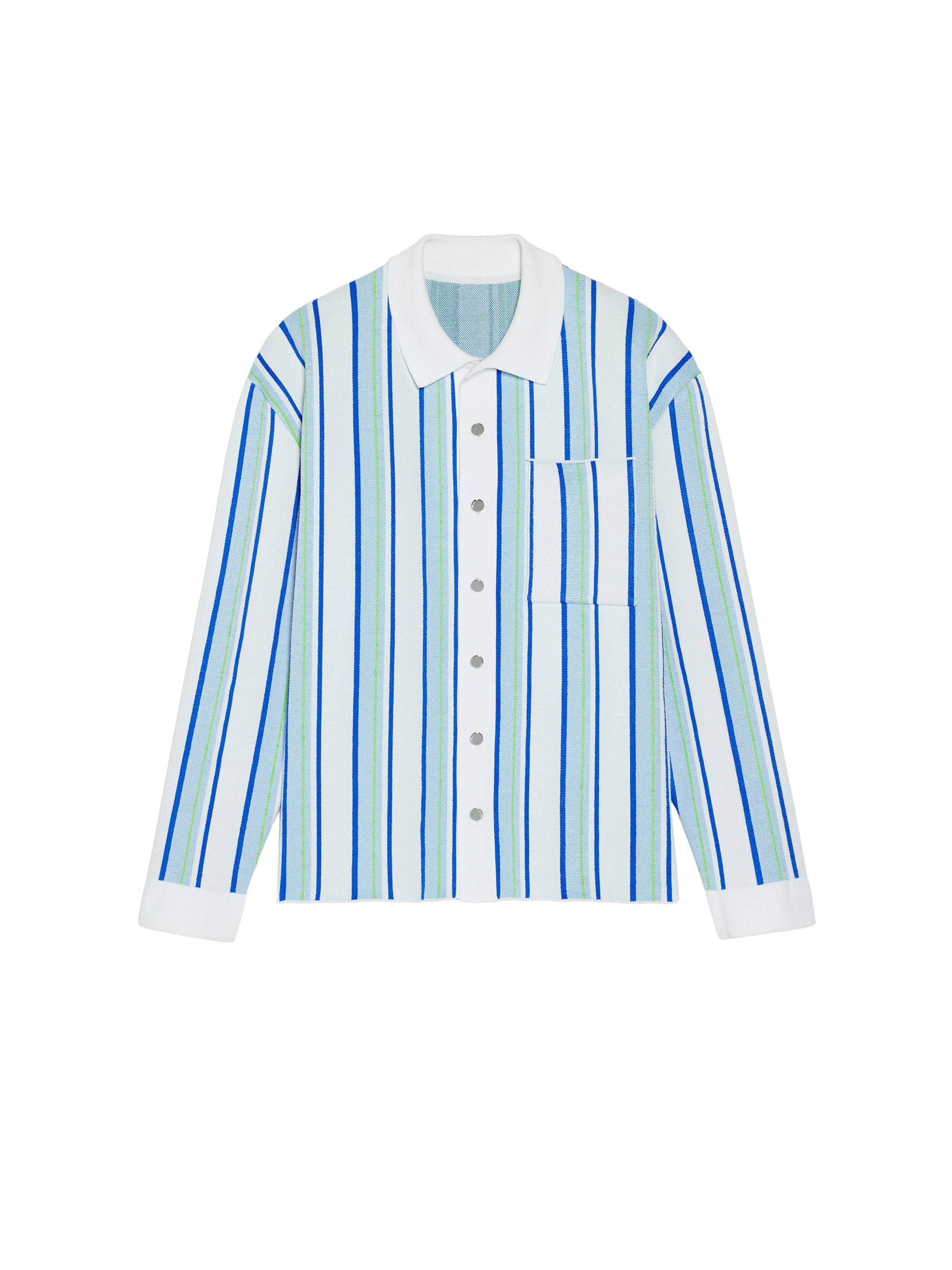 Chemise polo en maille - Multi-White