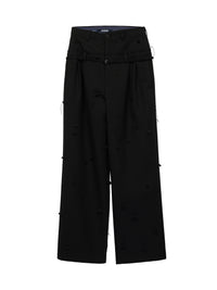 BLACK & BLACK DOTS EMBROI LE PANTALON PICCINNI