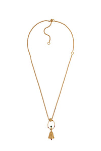 Enamelled brass necklace - Gold