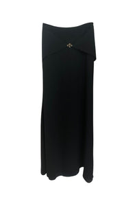 Jupe midi en satin - Black