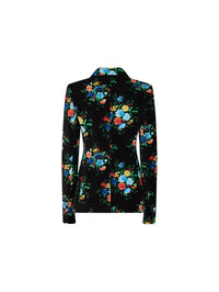 Manton Black Flower Veste - Manton Black Flower