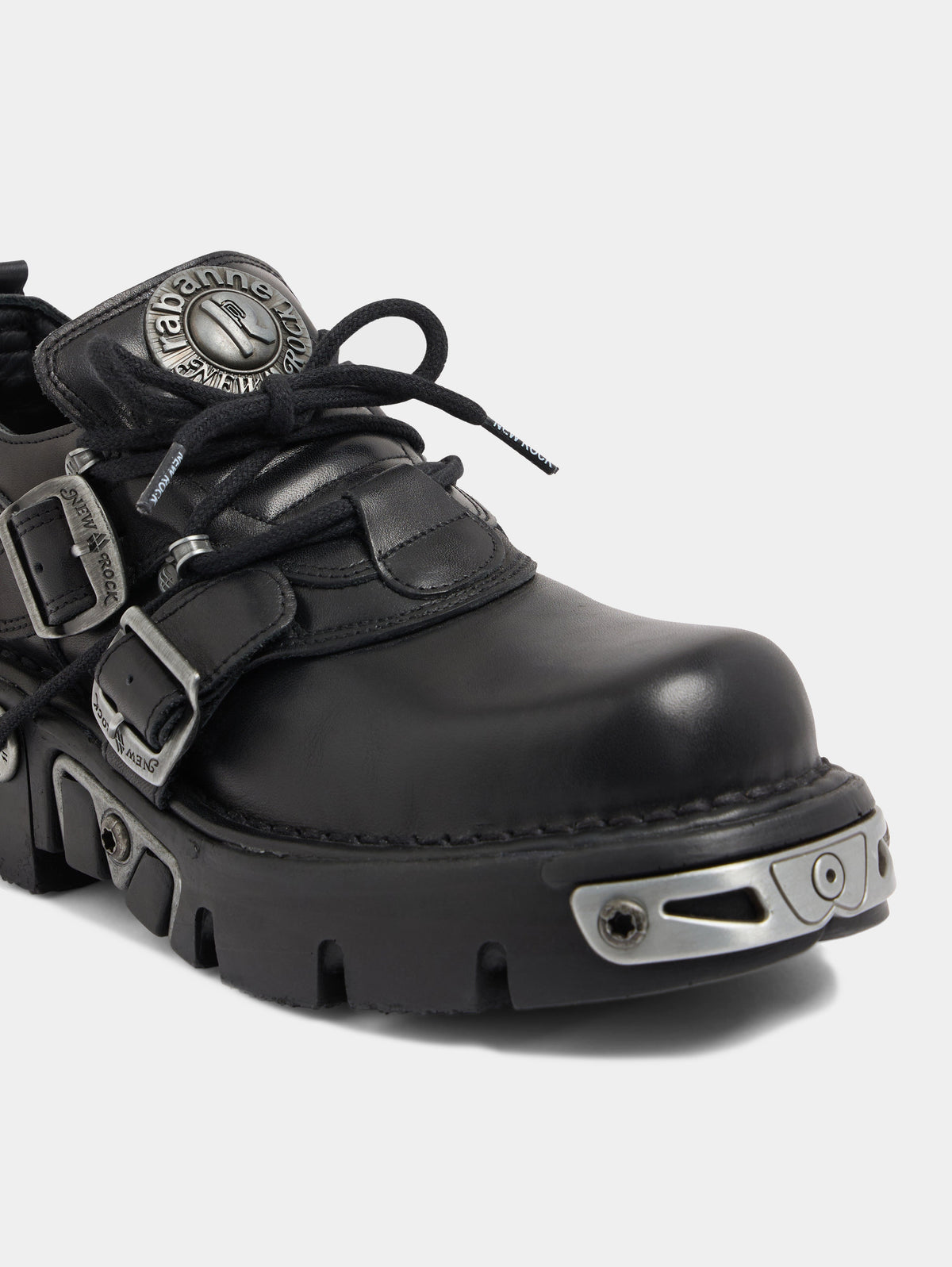 Bottines New Rock en cuir - Black